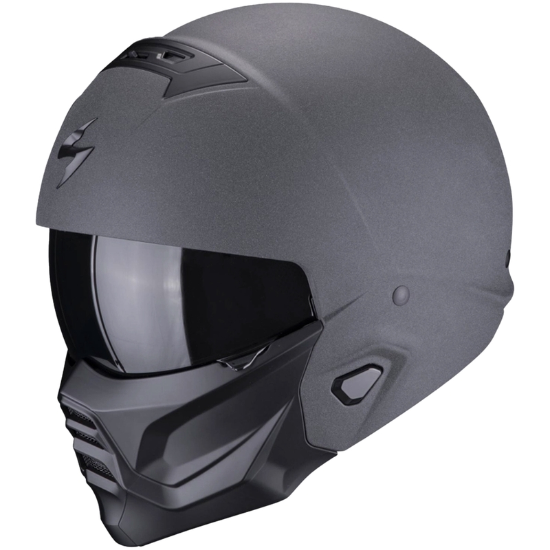 Atviras šalmas su kauke Scorpion EXO-COMBAT II Solid graphite dark grey