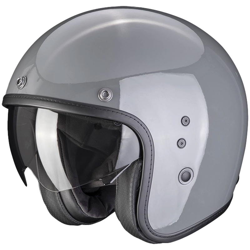 Atviras šalmas SCORPION BELFAST EVO Solid cemento pilkos spalvos