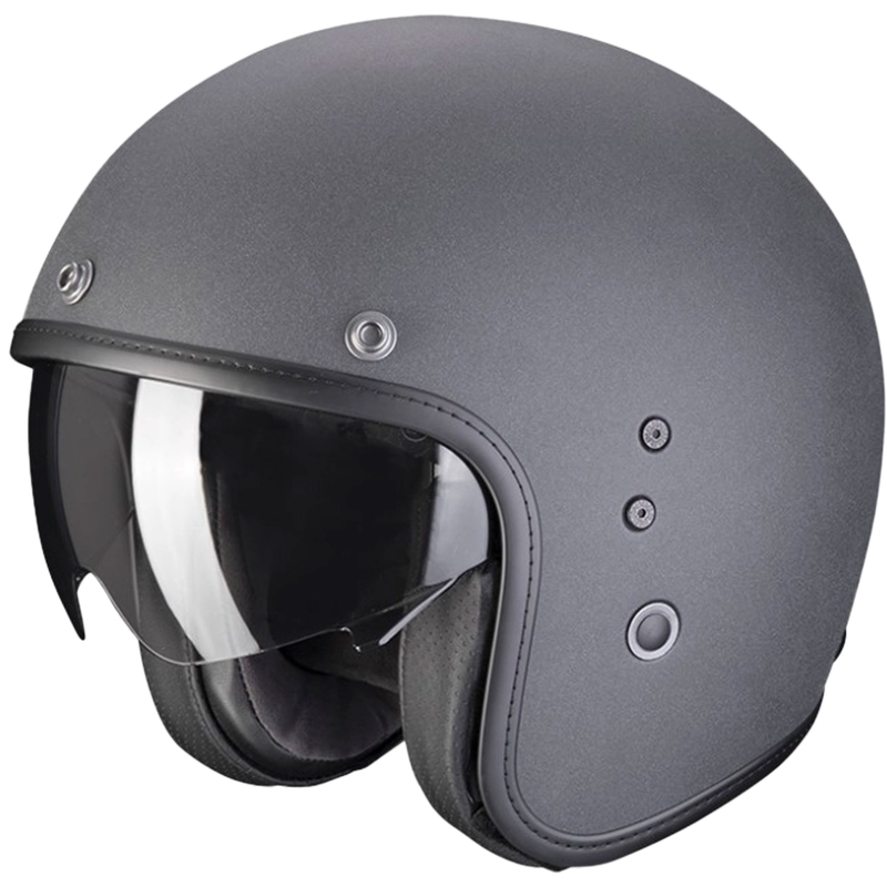 Atviras šalmas SCORPION BELFAST EVO GRAPHITE tamsiai pilkas