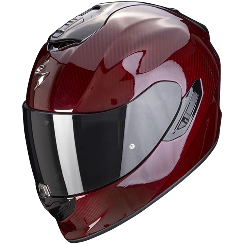 Integruotas motociklininko šalmas Scorpion EXO-1400 Carbon raudonas