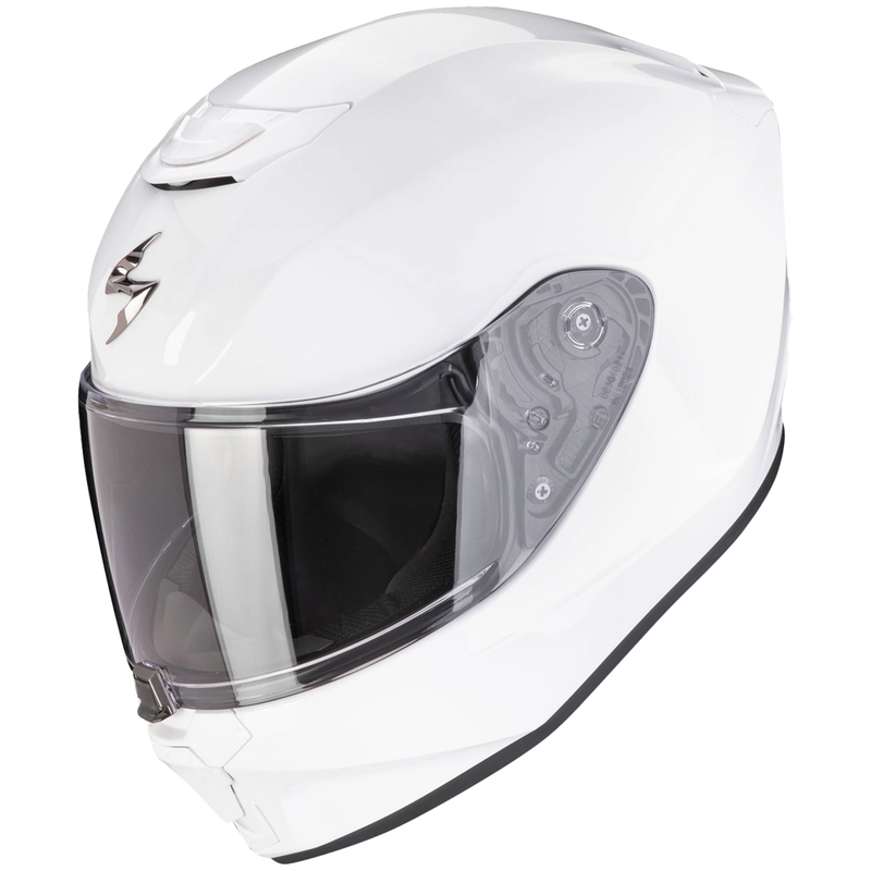 Scorpion EXO-JNR AIR SOLID vaikiškas uždaras motociklo šalmas, baltas
