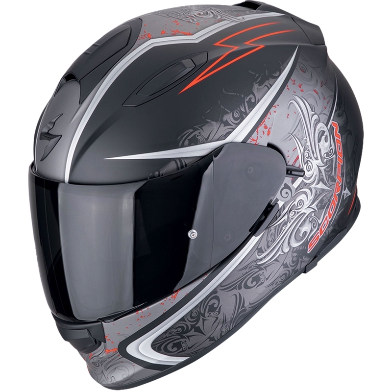 Integruotas motociklininko šalmas Scorpion EXO-491 RUN matinis juodai raudonas
