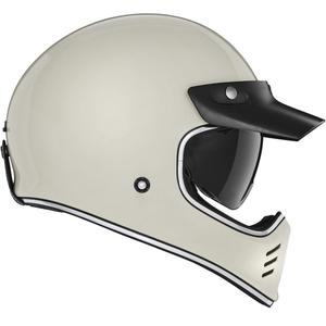 Integruotas motociklininko šalmas NOX PREMIUM SEVENTY II dramblio kaulo baltos spalvos