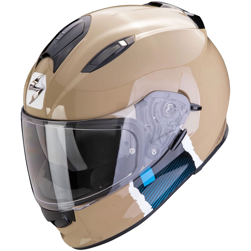 Integruotas motociklininko šalmas Scorpion EXO-491 CODE sand-blue