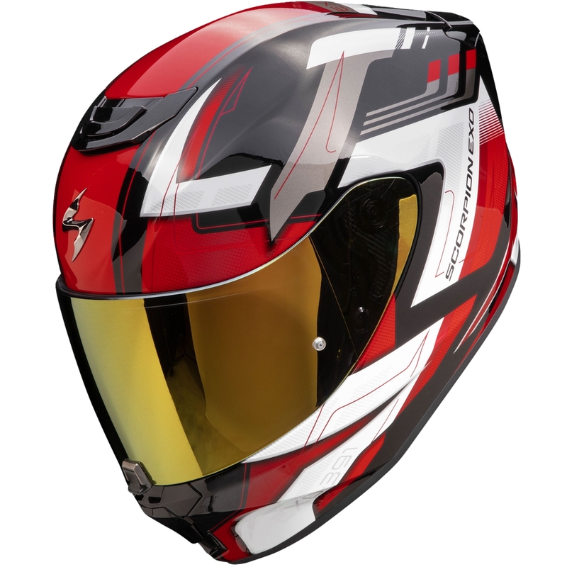 Integrální helma na motorku Scorpion EXO-391 Captor černo-červená výprodej
