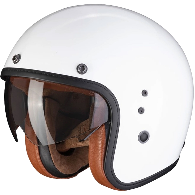 Atviras šalmas SCORPION BELFAST EVO LUXE baltas