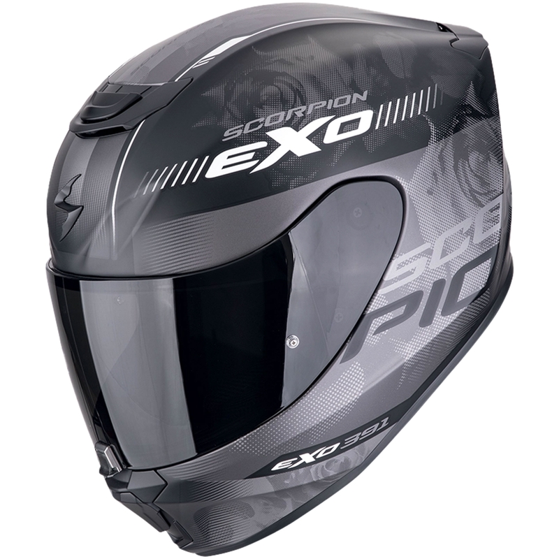 Integruotas motociklininko šalmas Scorpion EXO-391 AVA matinis juodai sidabrinis