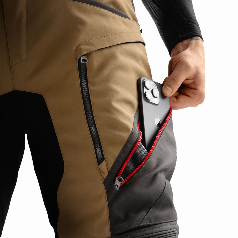 Rebelhorn Hardy 3.0 motociklininko kelnės Beige-Grey-Red