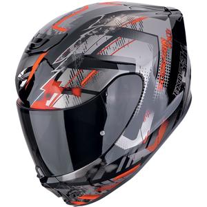 Integruotas motociklininko šalmas Scorpion EXO-391 CLUTTER juodas-raudonas