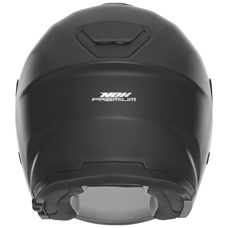 Atviras motociklininko šalmas NOX PREMIUM SPY matinės juodos spalvos