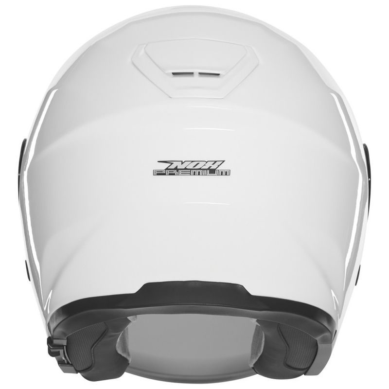 Atviras motociklininko šalmas NOX PREMIUM SPY baltas