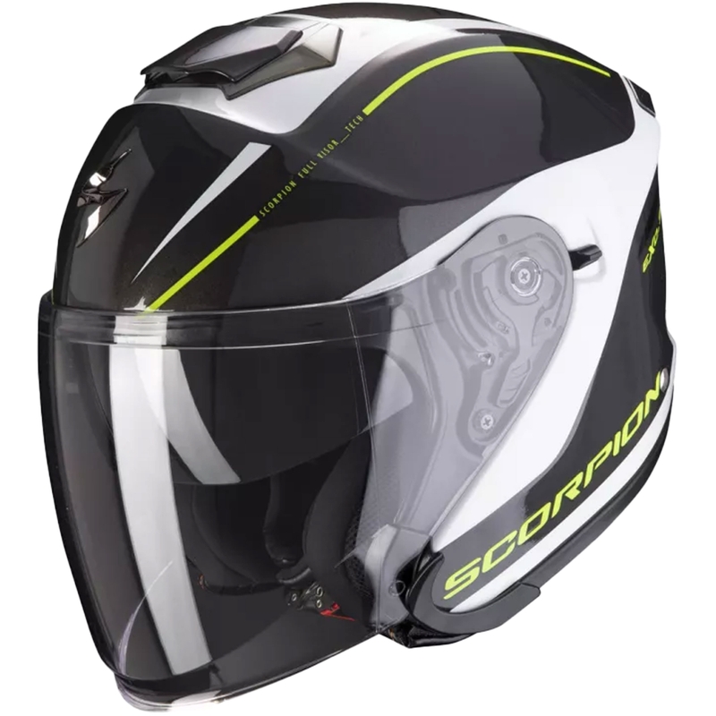 Otevřená přilba Scorpion EXO-S1 Shadow černo-bílo-fluo žlutá