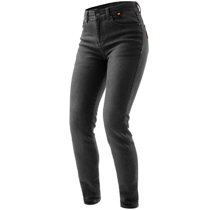 Moteriški motociklininko džinsai Rebelhorn Bronco Washed Black