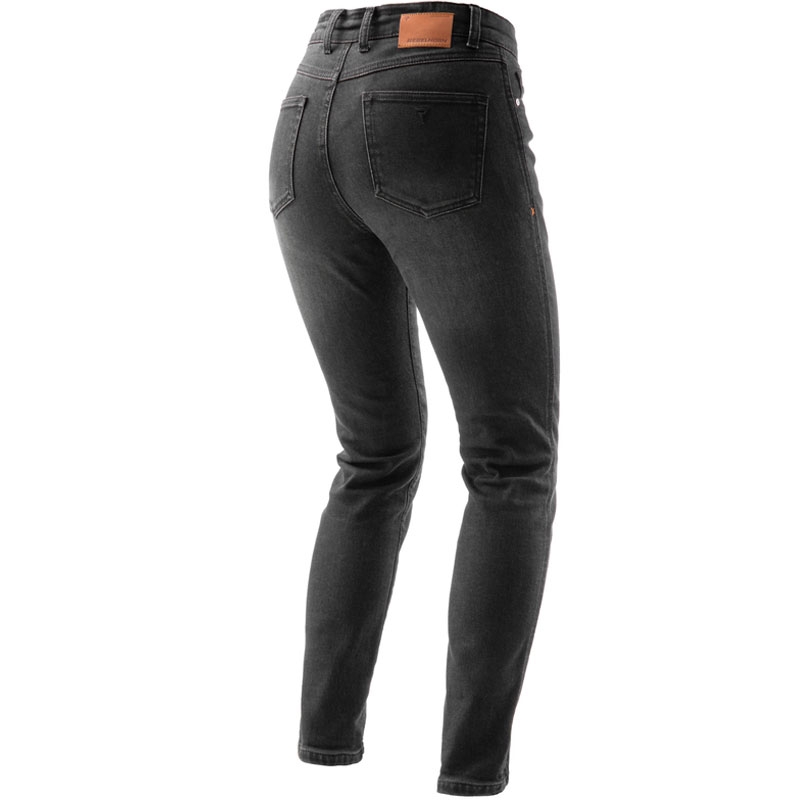 Moteriški motociklininko džinsai Rebelhorn Bronco Washed Black