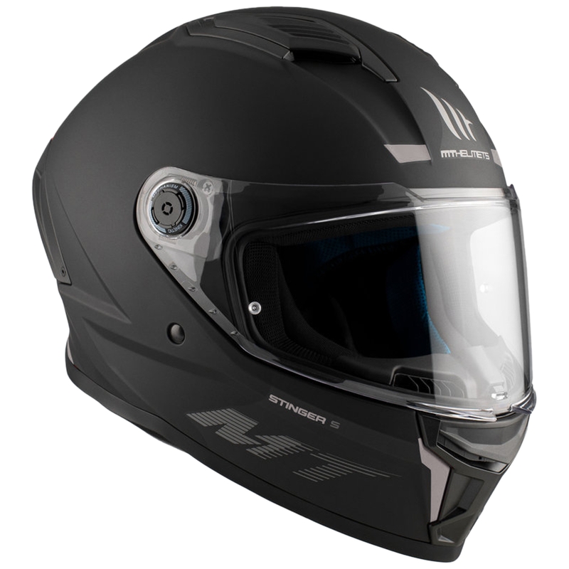 MT Stinger 2 Solid integralinis motociklininko šalmas matinės juodos spalvos