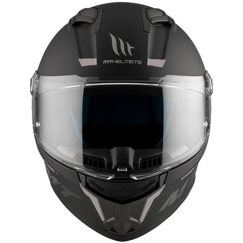 MT Stinger 2 Solid integralinis motociklininko šalmas matinės juodos spalvos