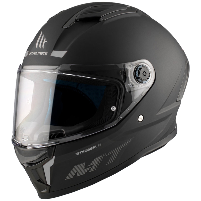 MT Stinger 2 Solid integralinis motociklininko šalmas matinės juodos spalvos
