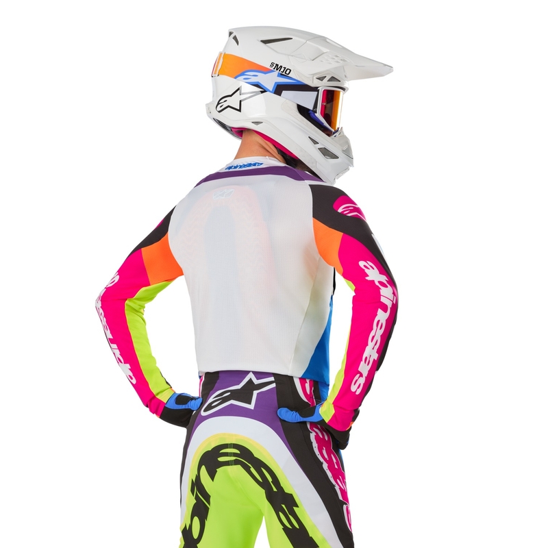 Motokroso marškinėliai Alpinestars Supertech SX limited edition HAY multicolor