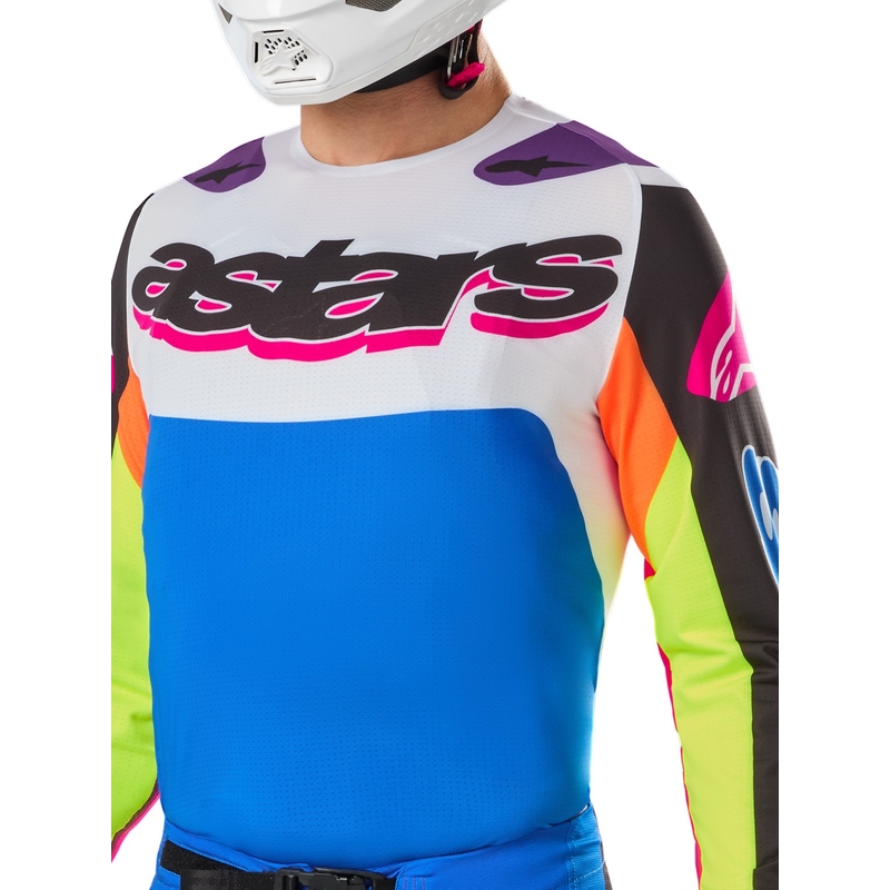 Motokroso marškinėliai Alpinestars Supertech SX limited edition HAY multicolor
