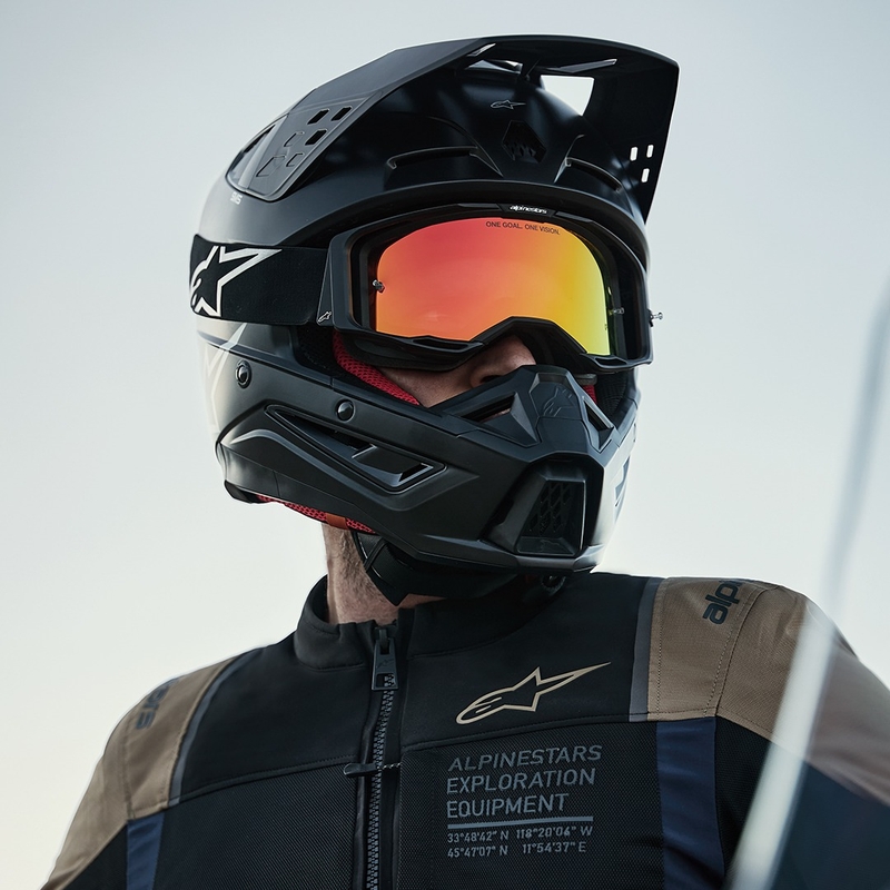 Alpinestars ST-2 Air tamsiai mėlyna-tamsiai chaki-juoda motociklininko striukė