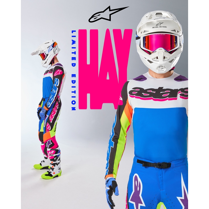 Motokroso kelnės Alpinestars SUPERTECH limited edition HAY multicolor