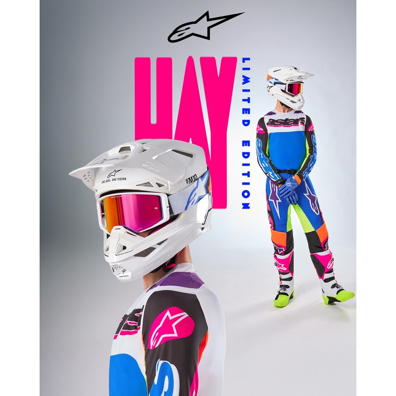 Motokroso kelnės Alpinestars SUPERTECH limited edition HAY multicolor