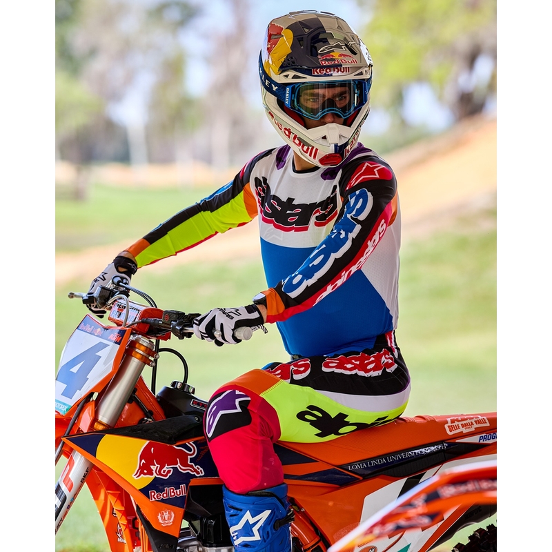 Motokroso kelnės Alpinestars SUPERTECH limited edition HAY multicolor