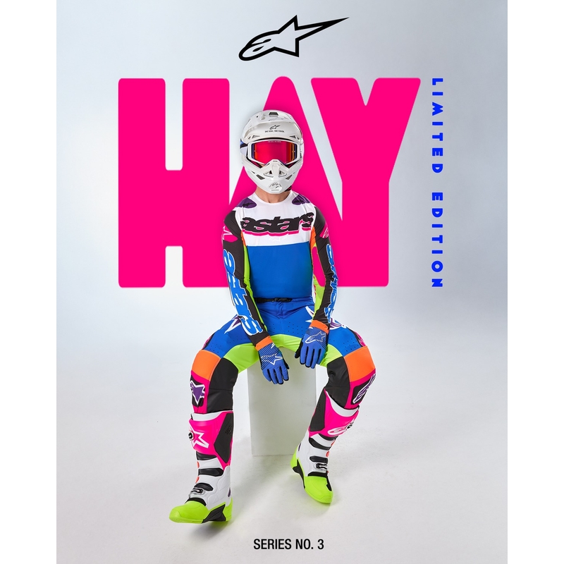 Motokroso kelnės Alpinestars SUPERTECH limited edition HAY multicolor