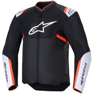 Alpinestars T-SPS Air V2 juoda-balta-fluo raudona motociklininko striukė