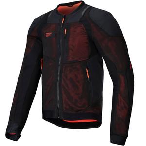 Alpinestars TROOP-AIR PRO juoda-fluo raudona motociklininko striukė