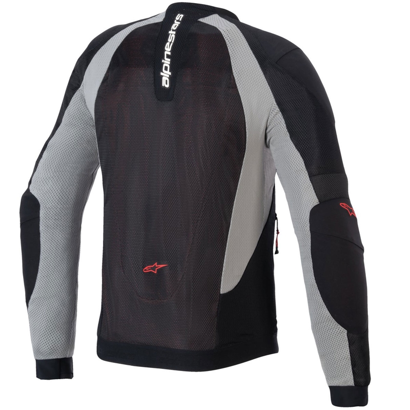 "Alpinestars TROOP-AIR" juoda-šviesiai pilka-raudona motociklininko striukė