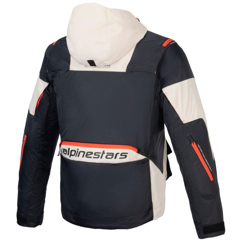 Alpinestars MOGRESS AIR juoda-mėlynai oranžinė motociklininko striukė