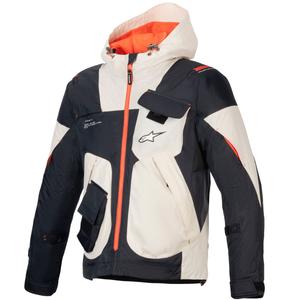 Alpinestars MOGRESS AIR juoda-mėlynai oranžinė motociklininko striukė