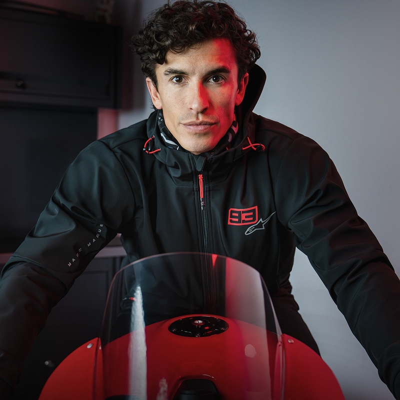 Alpinestars RADIUM TECH HOODIE MM93 juoda-raudona-pilka