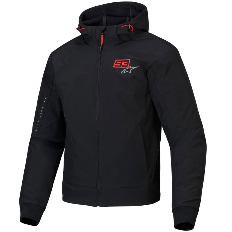 Alpinestars RADIUM TECH HOODIE MM93 juoda-raudona-pilka