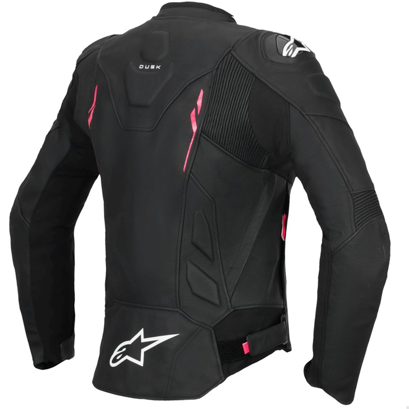 Alpinestars Stella Dusk Moterų odinė motociklininko striukė juoda, rožinė ir balta