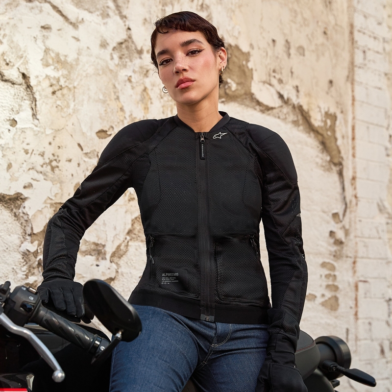"Alpinestars" moteriška STELLA TROOP-AIR juoda motociklininko striukė