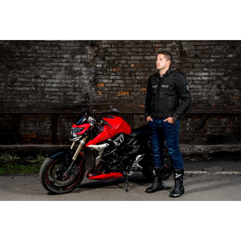 Bunda na motorku Street Racer Definit černá výprodej