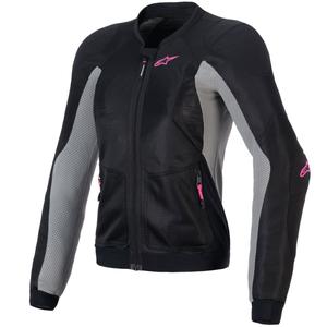 Alpinestars Moterų STELLA TROOP-AIR Black-Gray-Fluo Pink motociklininko striukė