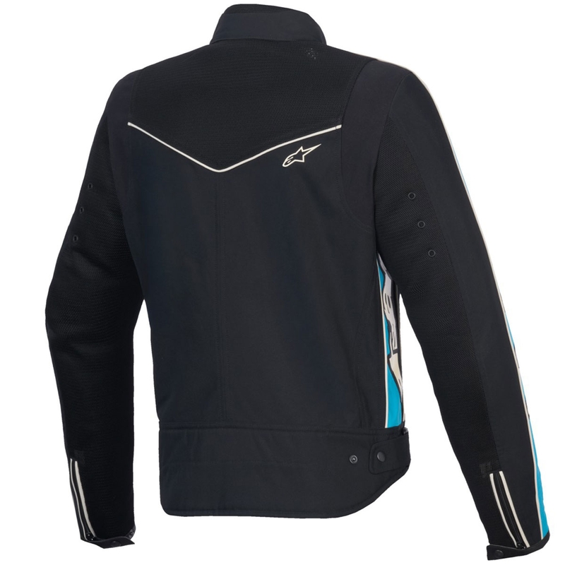 Alpinestars STELLA T-DYNO AIR Moteriška motociklininko striukė Black-Light Blue-Beige
