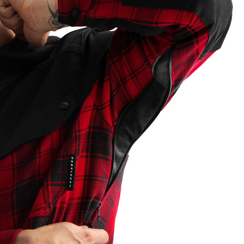 „Rebelhorn Shifter“ motociklo marškinėliai juodi-raudoni