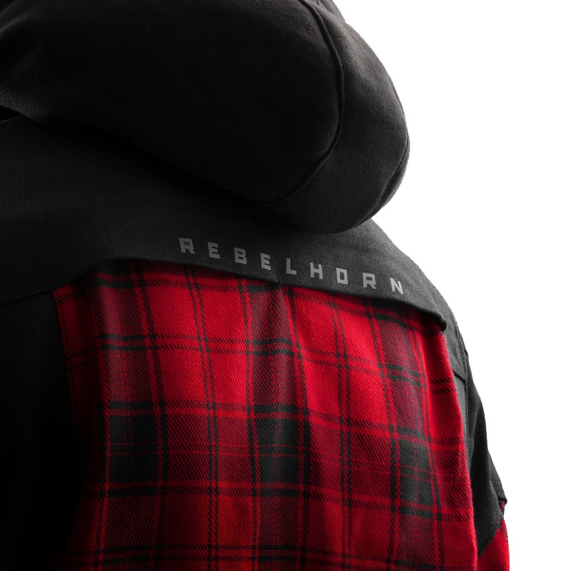 „Rebelhorn Shifter“ motociklo marškinėliai juodi-raudoni