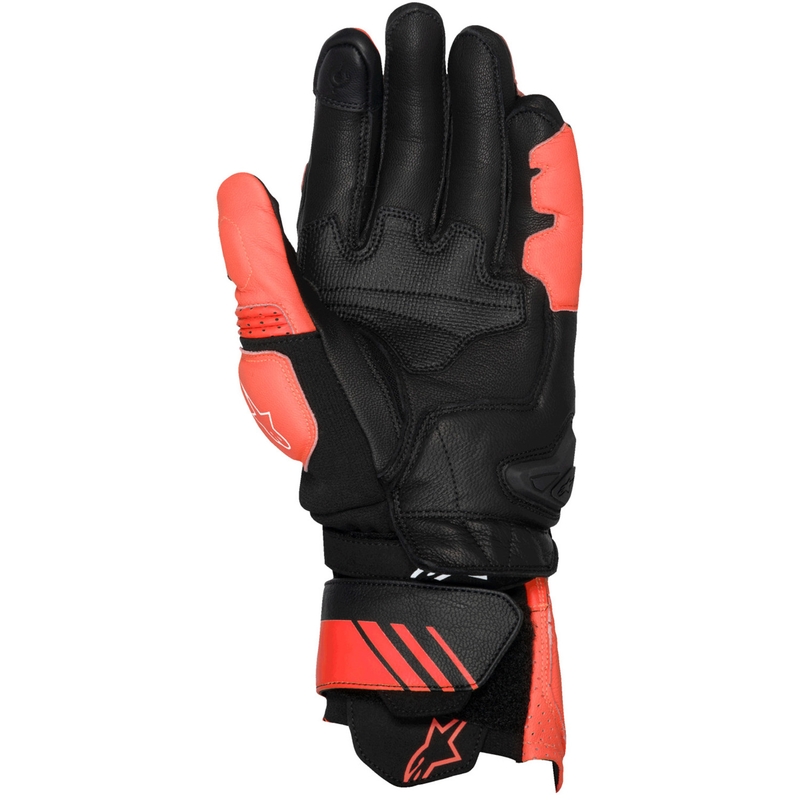 Alpinestars GP Plus R V3 motociklininko pirštinės raudona-fluo raudona-juoda
