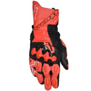 Alpinestars GP Plus R V3 motociklininko pirštinės raudona-fluo raudona-juoda