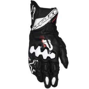 Alpinestars GP Plus R V3 motociklininko pirštinės juodai baltos