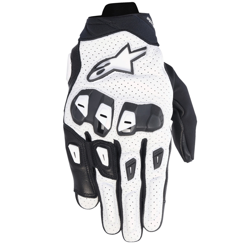 Alpinestars SP X 7 motociklininko pirštinės juodos ir baltos spalvos