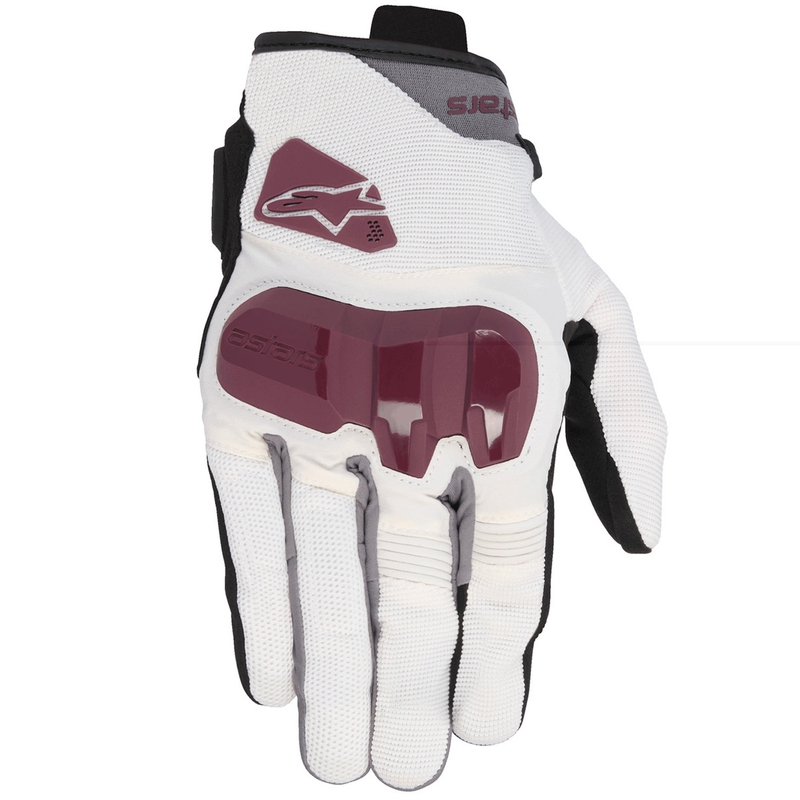 Alpinestars Chrom V2 Moteriškos motociklininko pirštinės white offwhite-purple