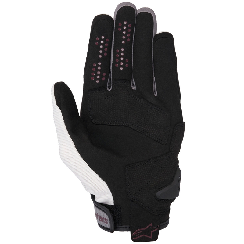 Alpinestars Chrom V2 Moteriškos motociklininko pirštinės white offwhite-purple