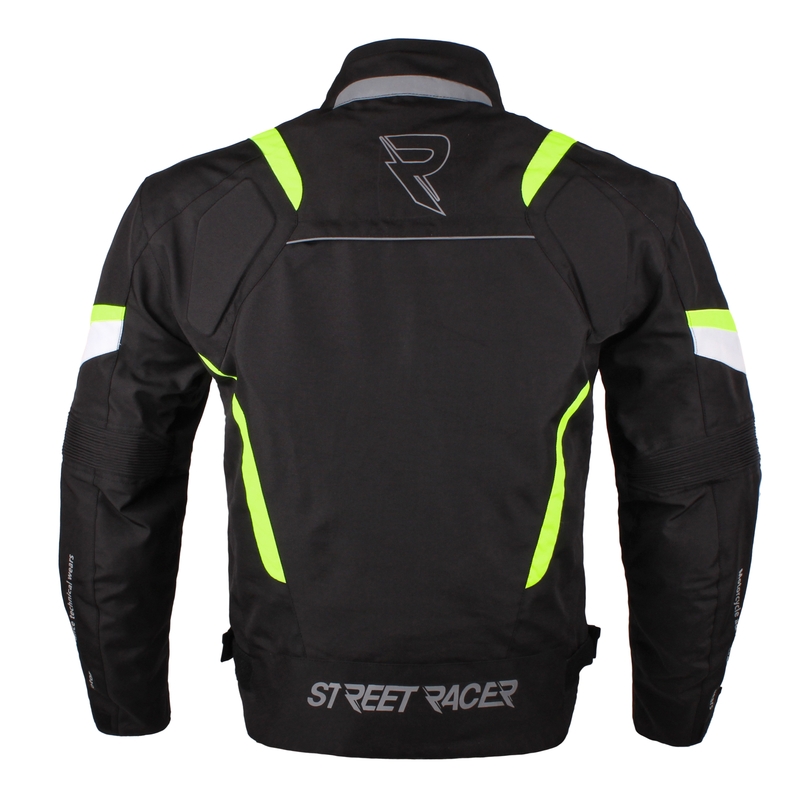 Bunda na motorku Street Racer Cyklon černo-fluo žlutá výprodej