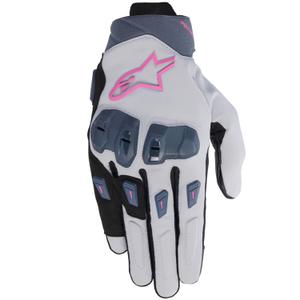 Alpinestars STELLA SP X 3 Moteriškos motociklininko pirštinės Grey-Dark Grey-Black-Pink